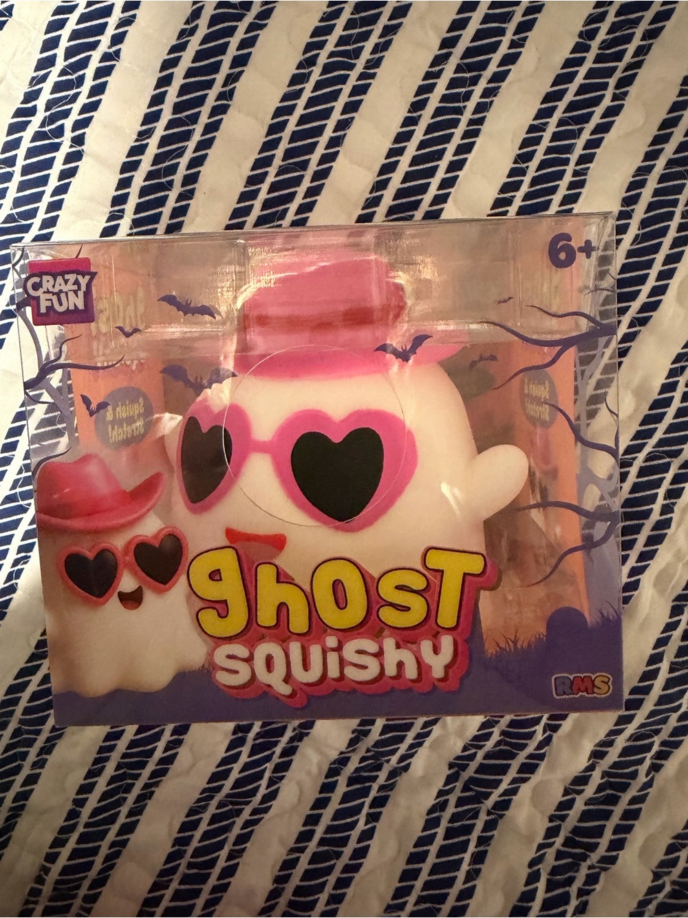 Ghost Squishy Toy - Pink & White